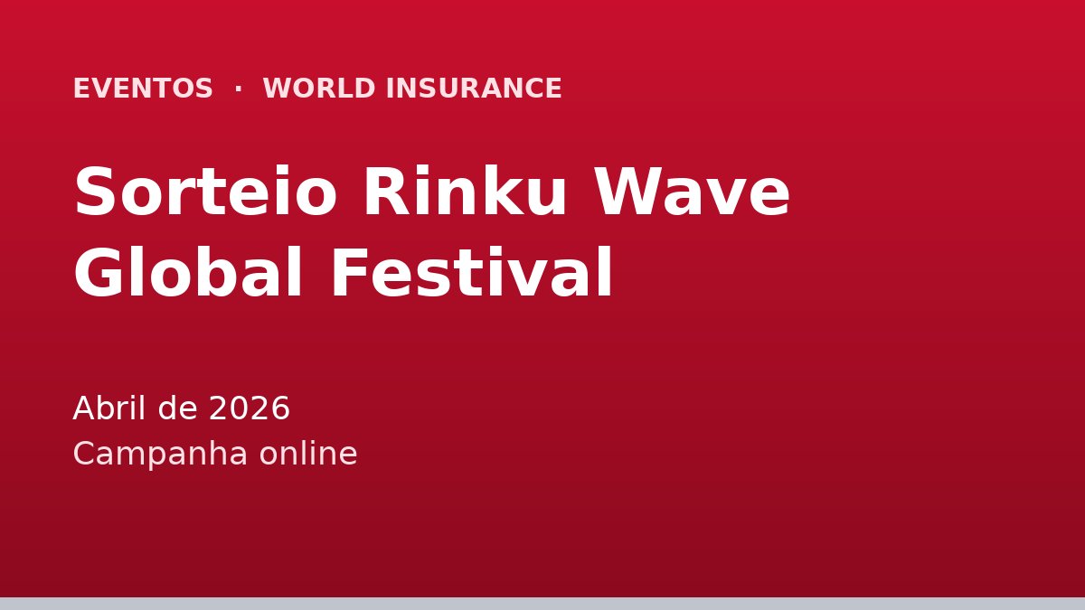 Sorteio Rinku Wave Global Festival